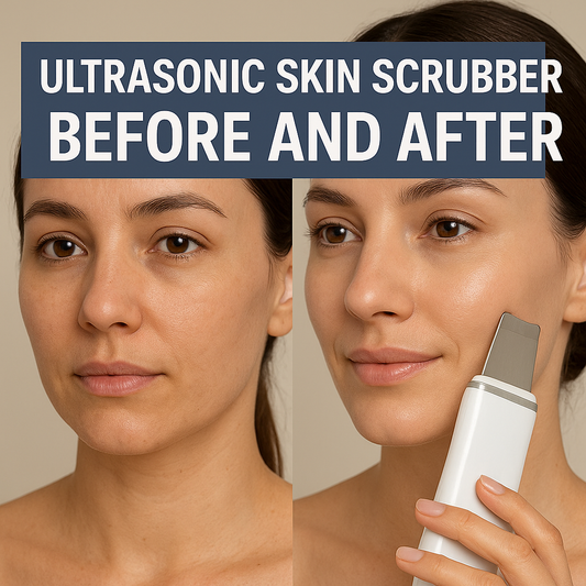 Ultrasonic Skin Scrubber Before and After
