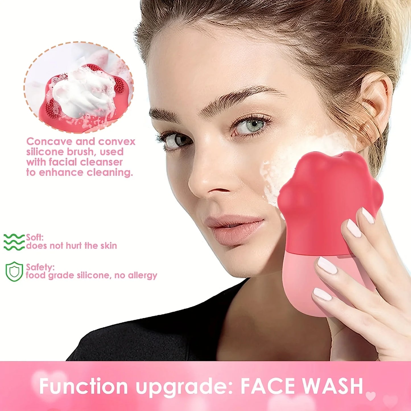 Ice Roller for Face with Brush & Pad – Puffiness & Pore Care
