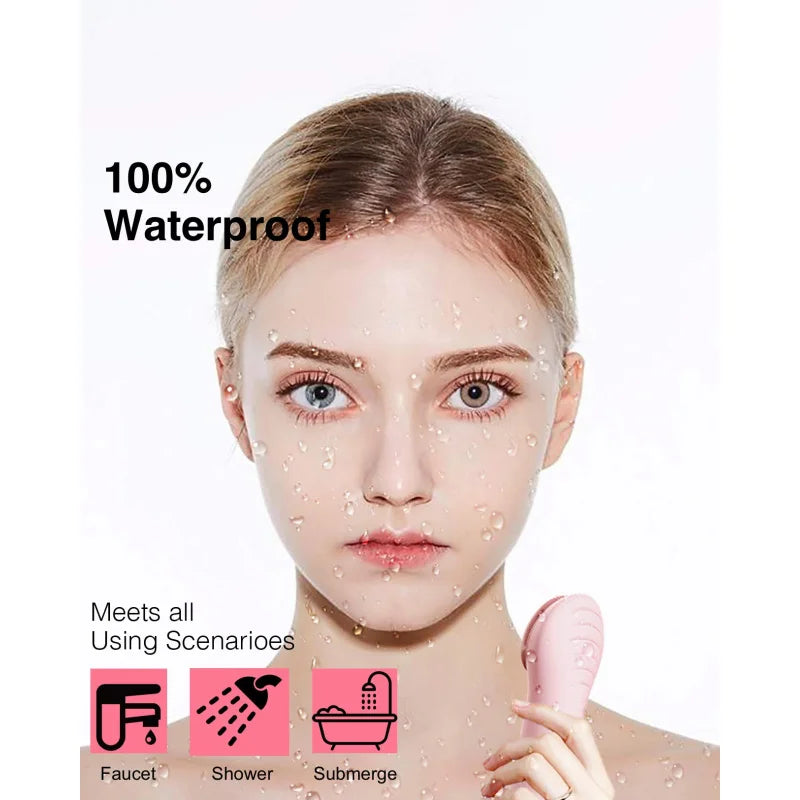Portable Waterproof Sonic Facial Cleansing Brush