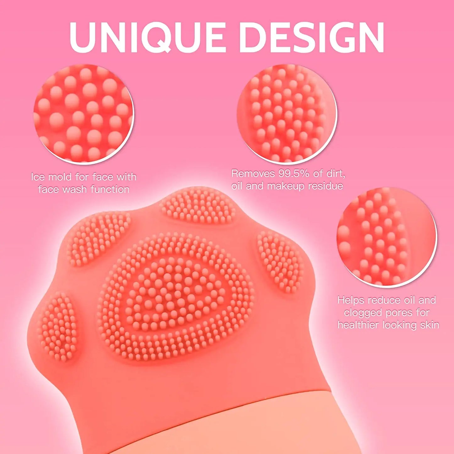 Ice Roller for Face with Brush & Pad – Puffiness & Pore Care
