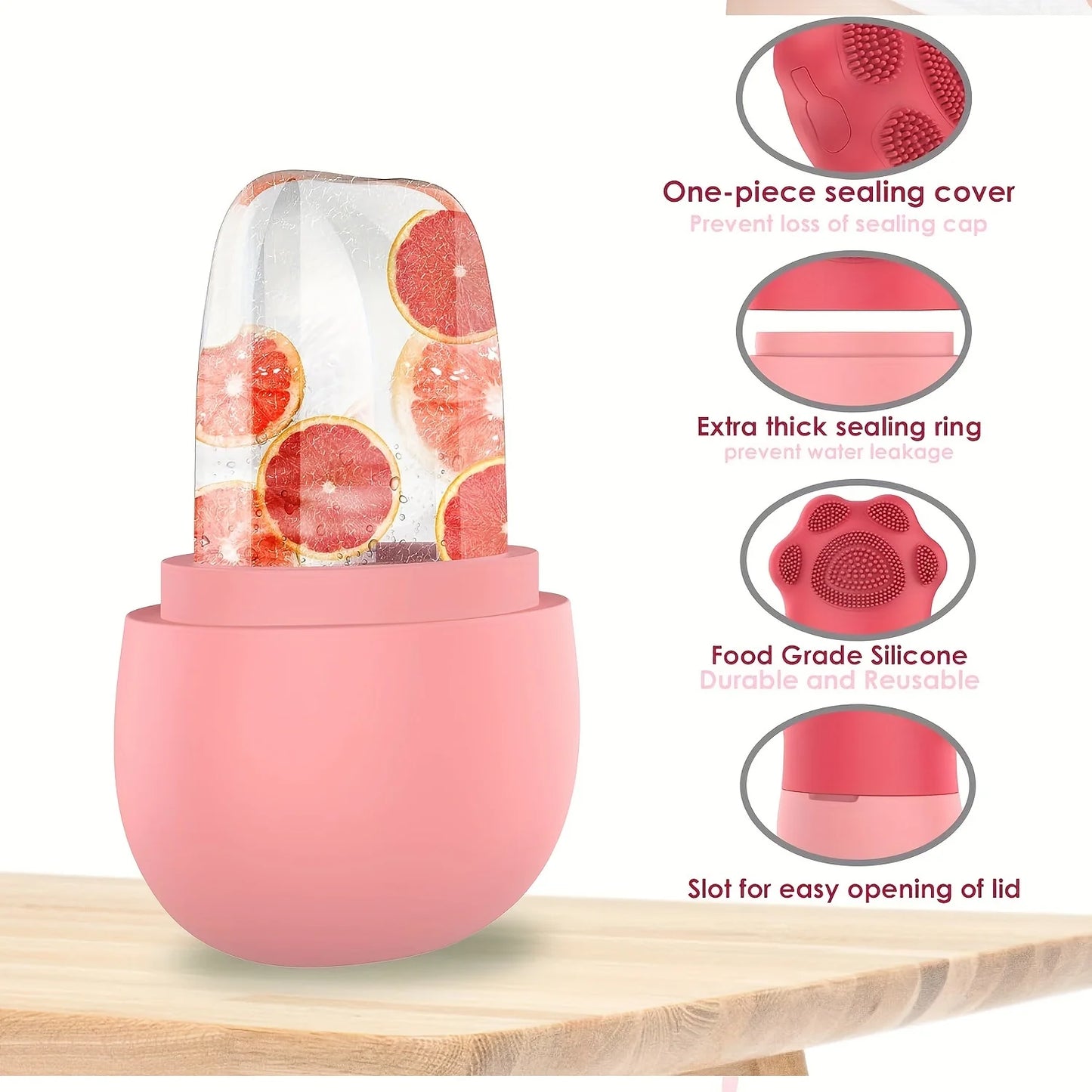 Ice Roller for Face with Brush & Pad – Puffiness & Pore Care