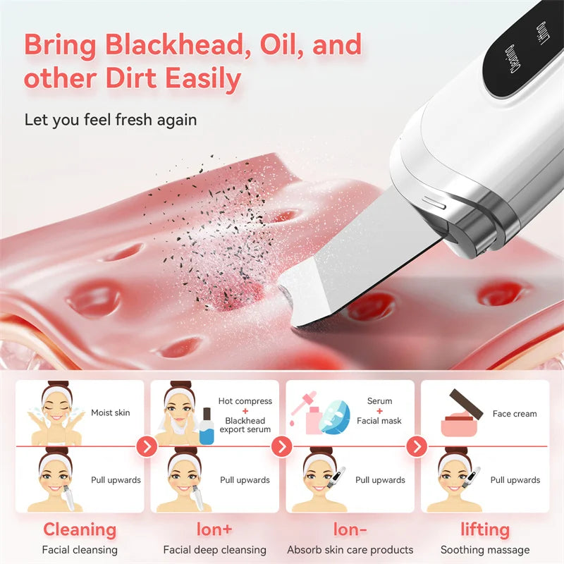 Ultrasonic Skin Scrubber – Deep Pore Cleanser & Blackhead Remover