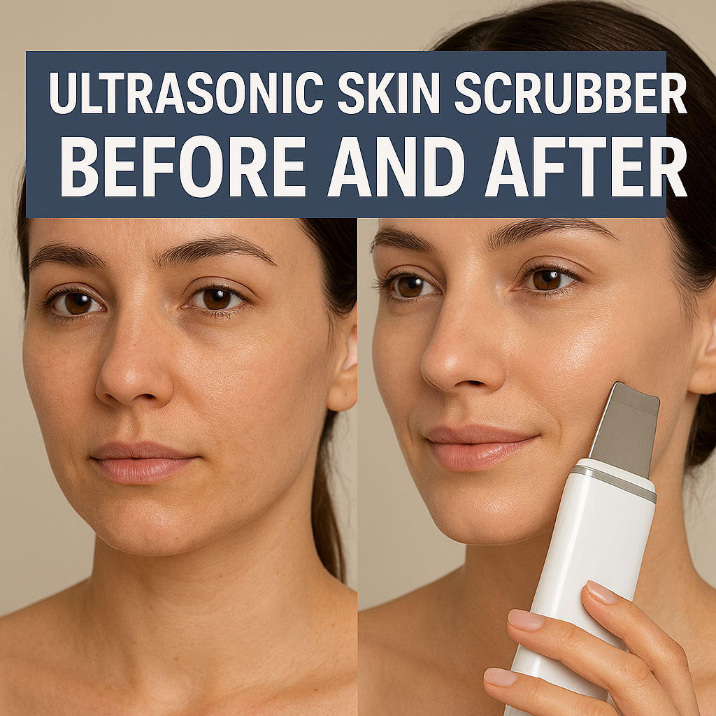 Ultrasonic Skin Scrubber Before and After