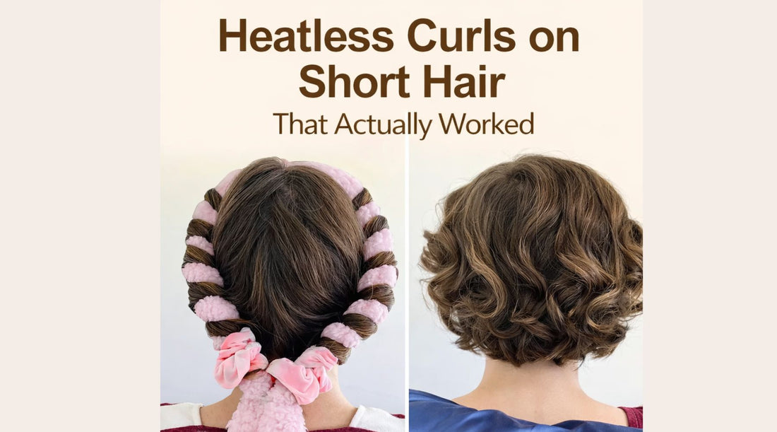 heatless curls on short hair