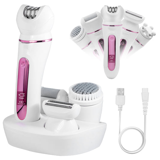 5-in-1 Women’s Electric Epilator – Face, Body & Bikini