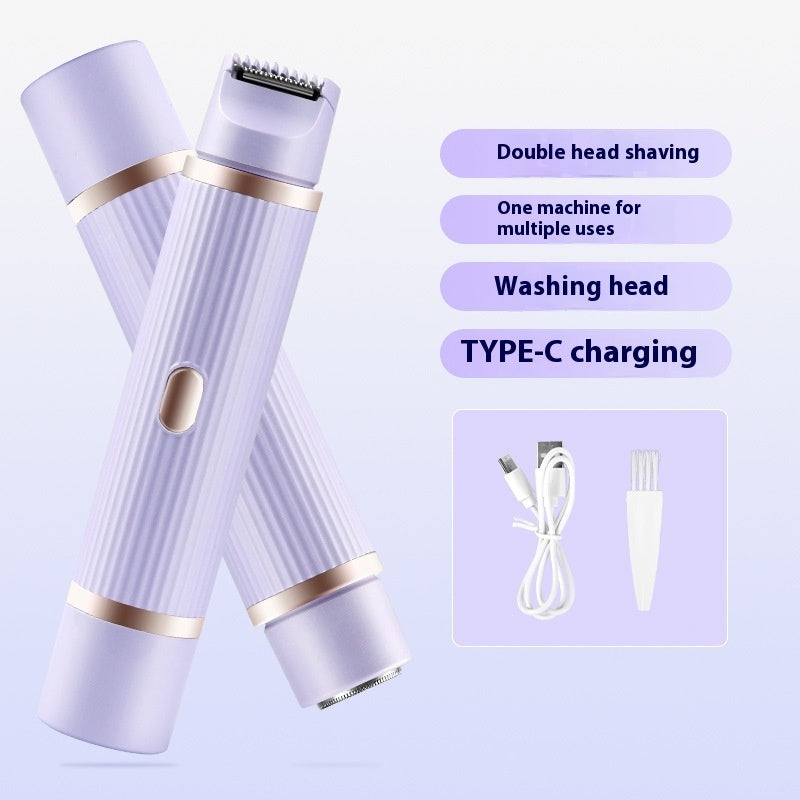 2-in-1 Electric Body Shaver with Dual Head Design
