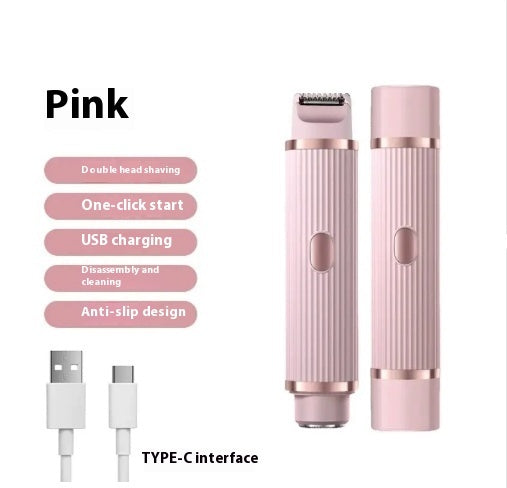 2-in-1 Electric Body Shaver with Dual Head Design