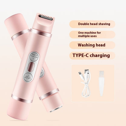 2-in-1 Electric Body Shaver with Dual Head Design