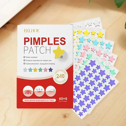 240pcs Eelhoe Pimple Patch Set – Heart, Star, Flower & Round Shapes
