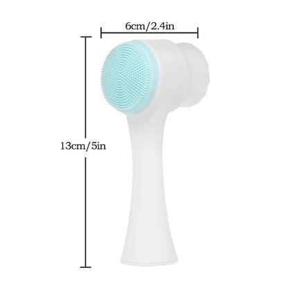 2-in-1 Silicone Facial Cleansing Brush for Deep Pores