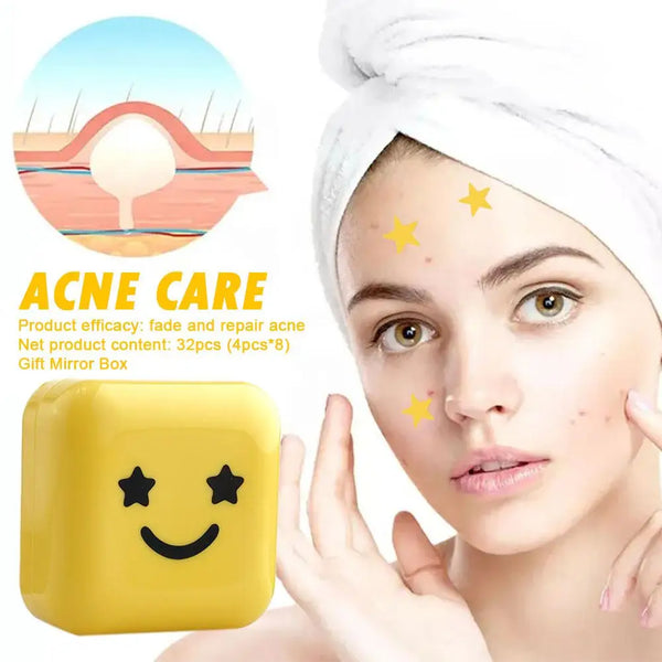 32 Pcs Hydrocolloid Acne Pimple Patches – Invisible Spot Stickers