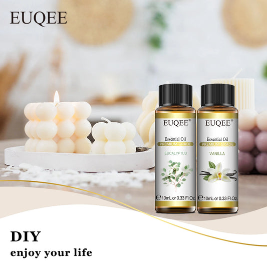 EUQEE 10ml Pure Essential Oils for Diffuser & DIY Use