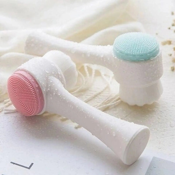 2-in-1 Silicone Facial Cleansing Brush for Deep Pores
