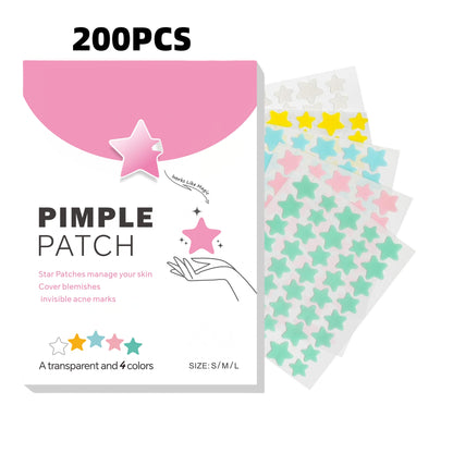 Pickel-Pflaster: Goldenseal-getränkte Sternchen-Pflaster für alle Hauttypen – 200 Stk.