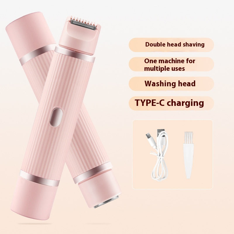 2-in-1 Electric Body Shaver with Dual Head Design