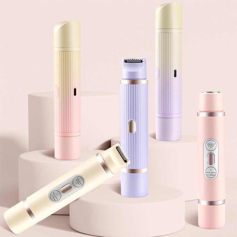 2-in-1 Electric Body Shaver with Dual Head Design